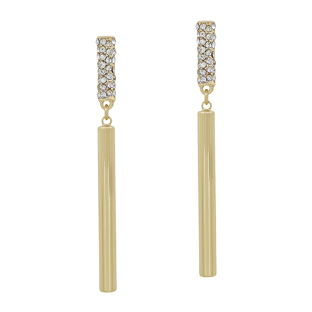 Crystal Bar Drop Earrings