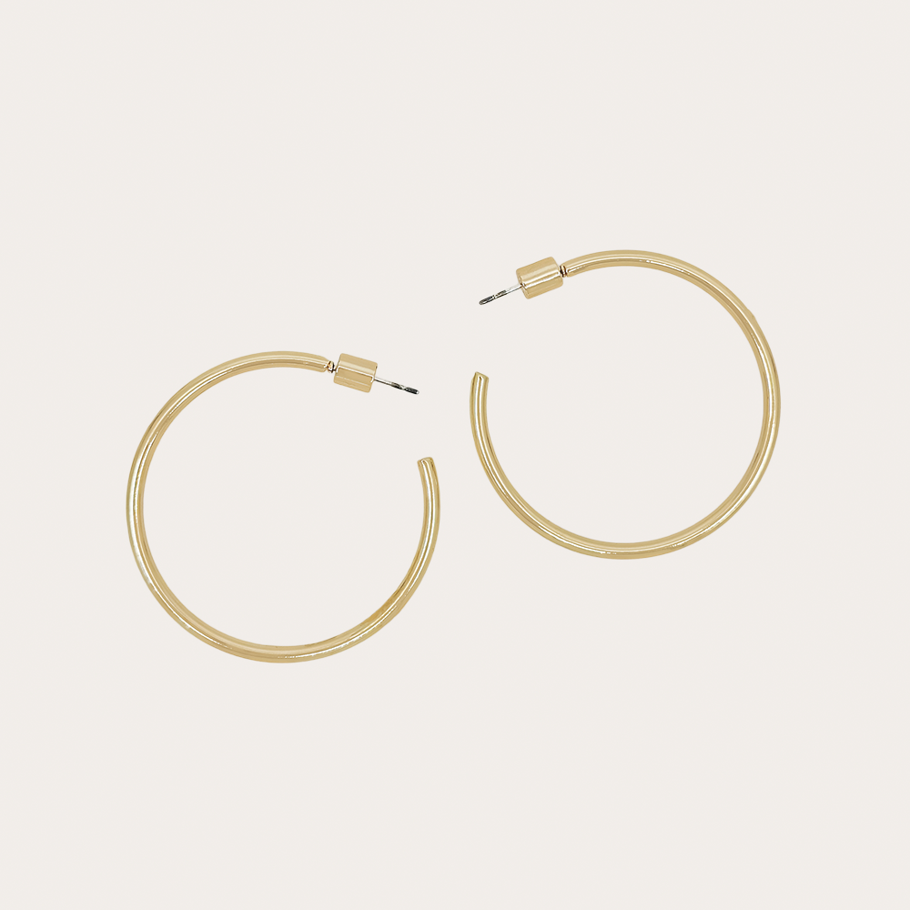 Classic Large Gold Hoop Earrings