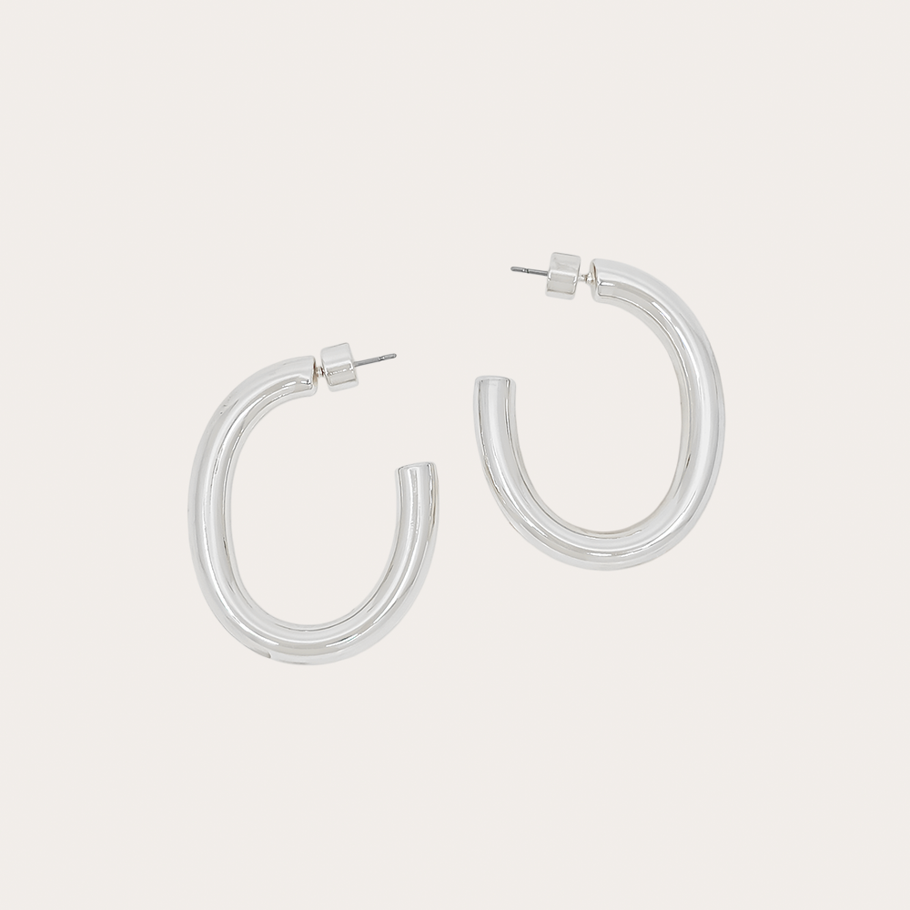 Chunky Open Hoop Earrings