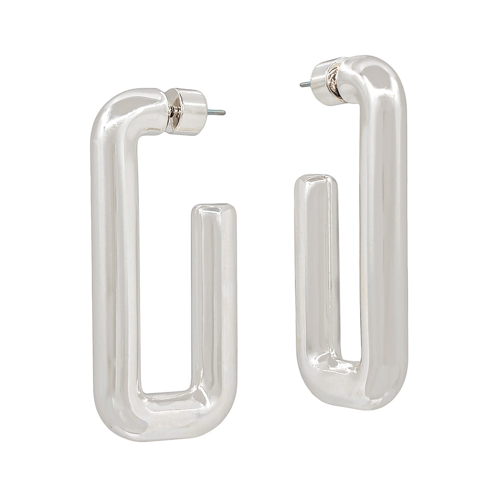 Chunky Geometric Hoop Earrings – Bold Statement Style in Gold & Silver