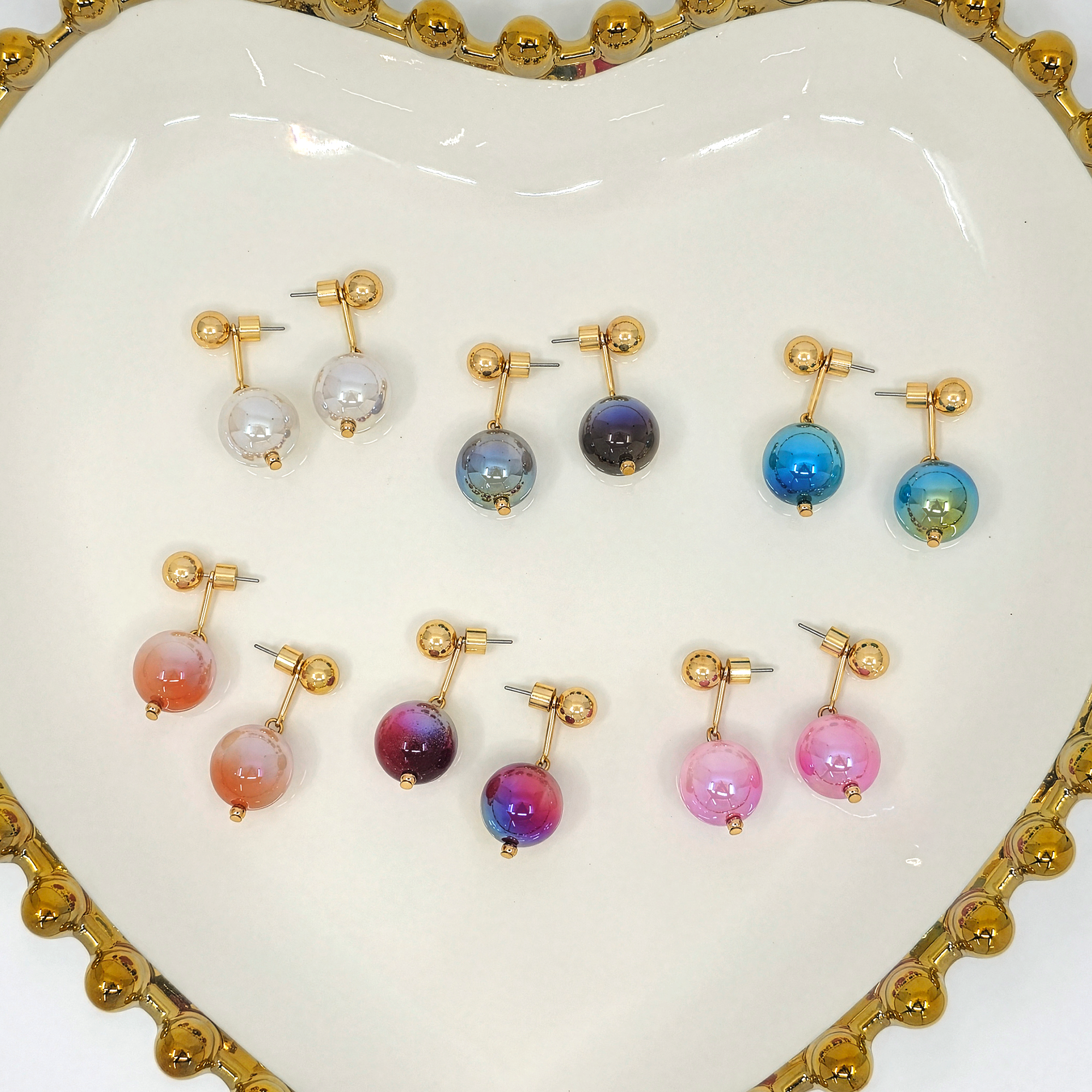 Candy Bead Drop Earrings