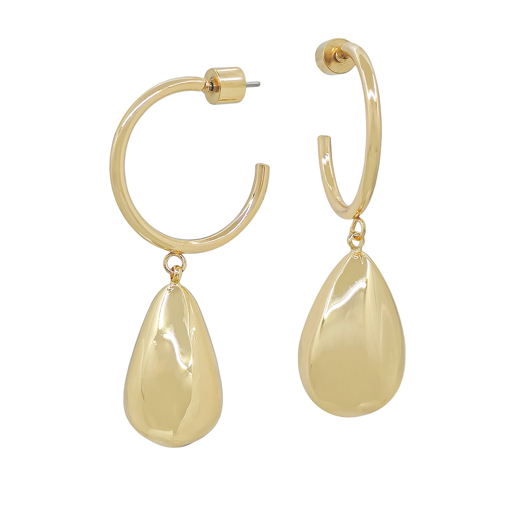 Teardrop Hoop Earrings – Modern Drop Design
