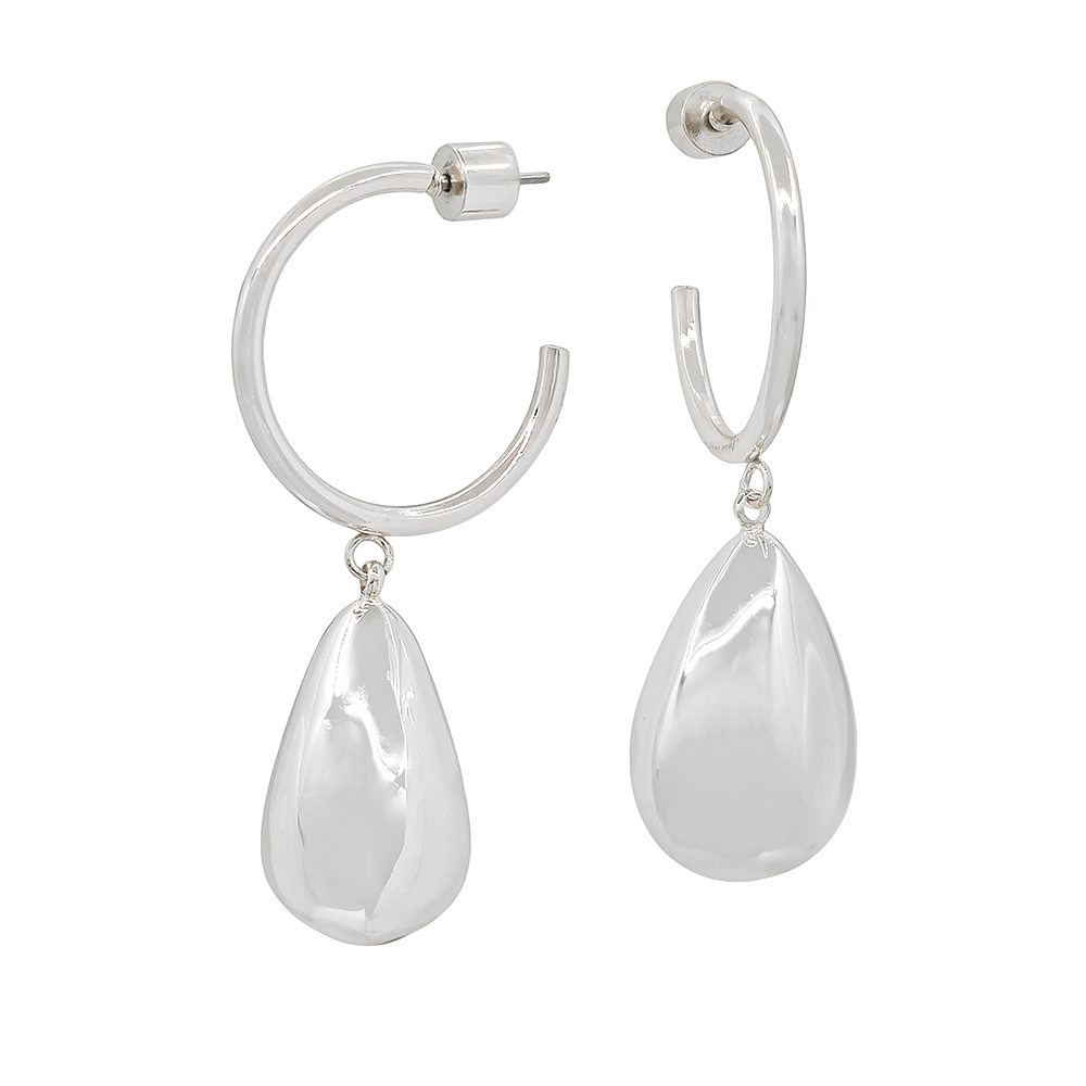 Teardrop Hoop Earrings – Modern Drop Design