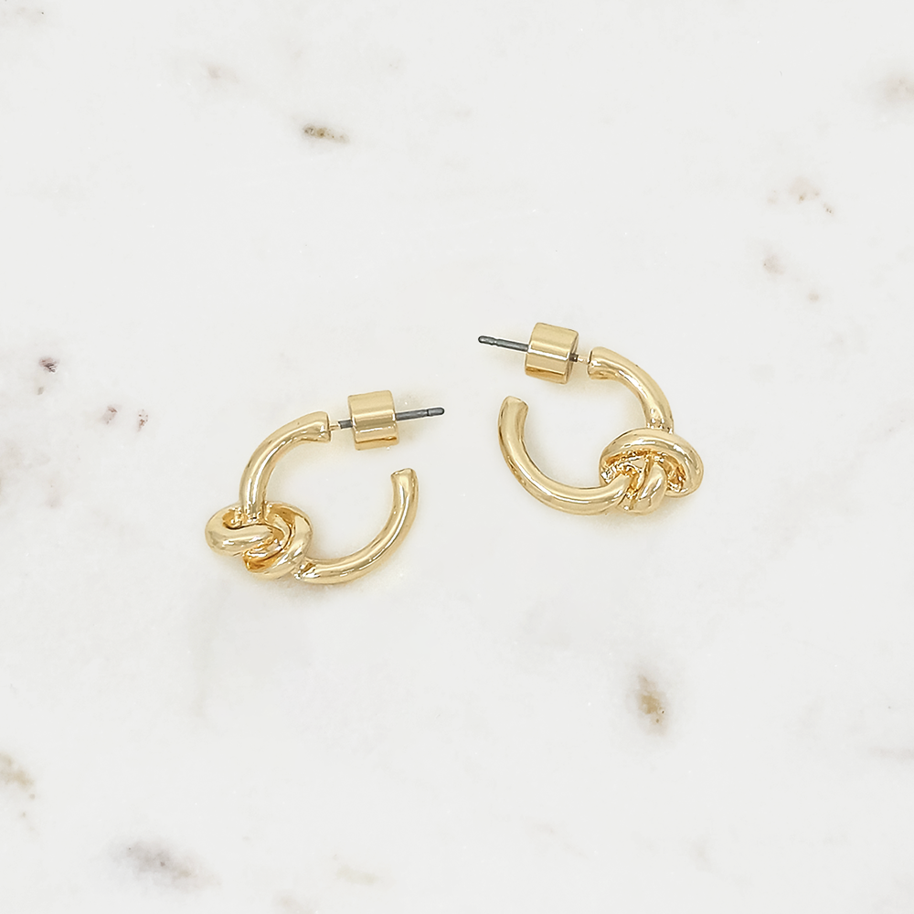 Knot Hoop Earrings