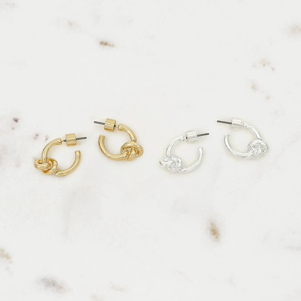 Knot Hoop Earrings