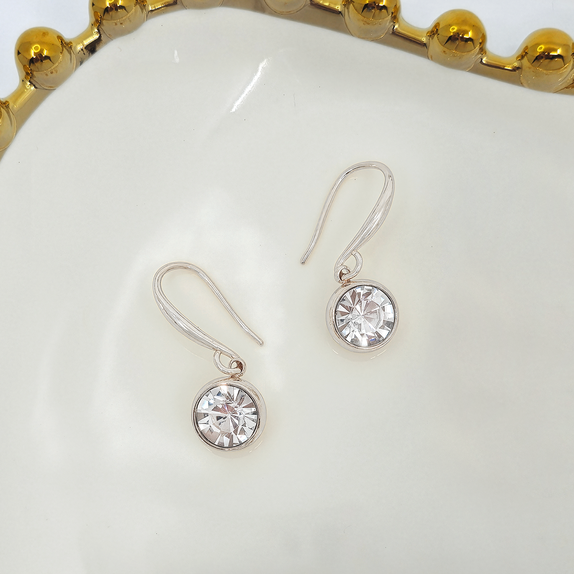 Crystal Drop Hook Earrings