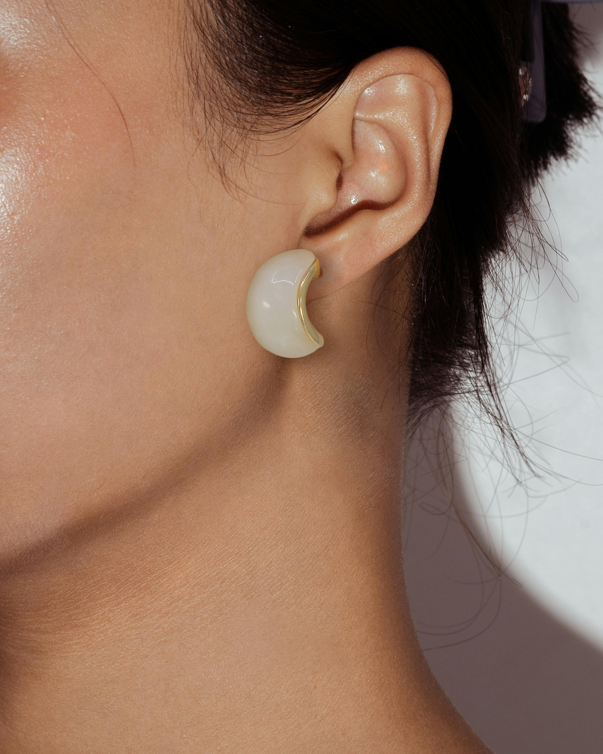 Crescent Hoop Earrings