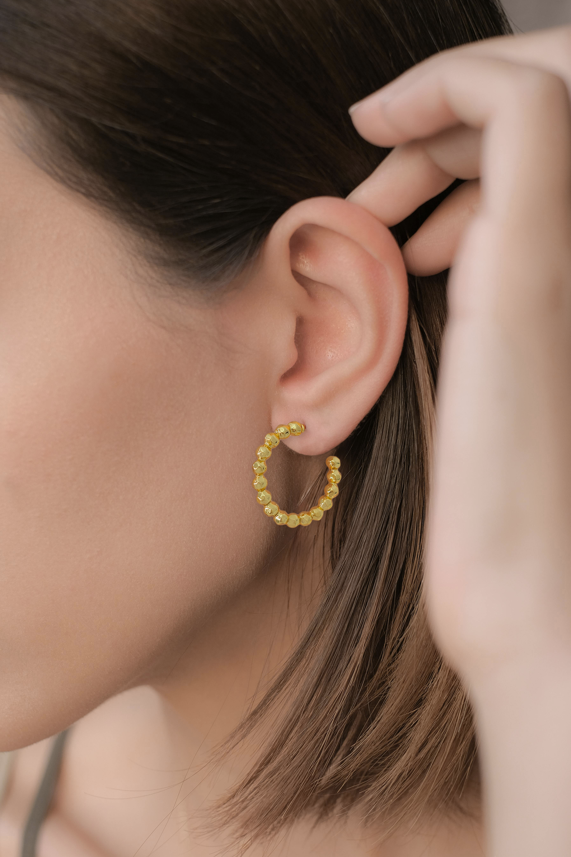 Beaded Hoop Earrings