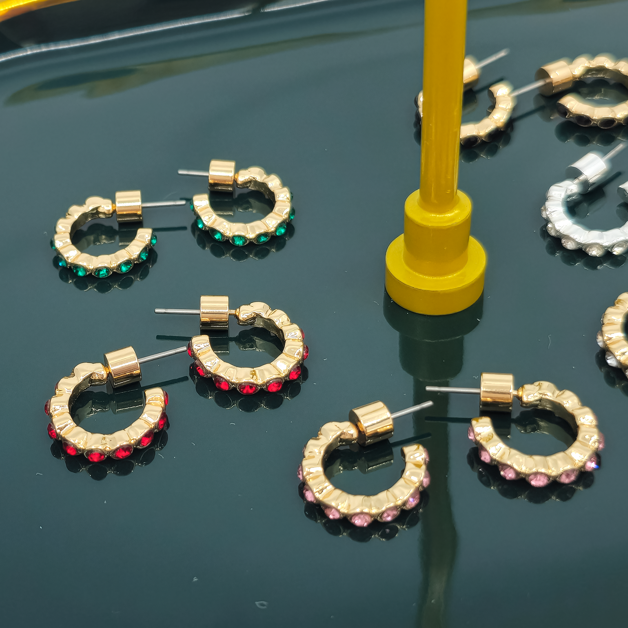 Crystal Pavé Hoop Earrings