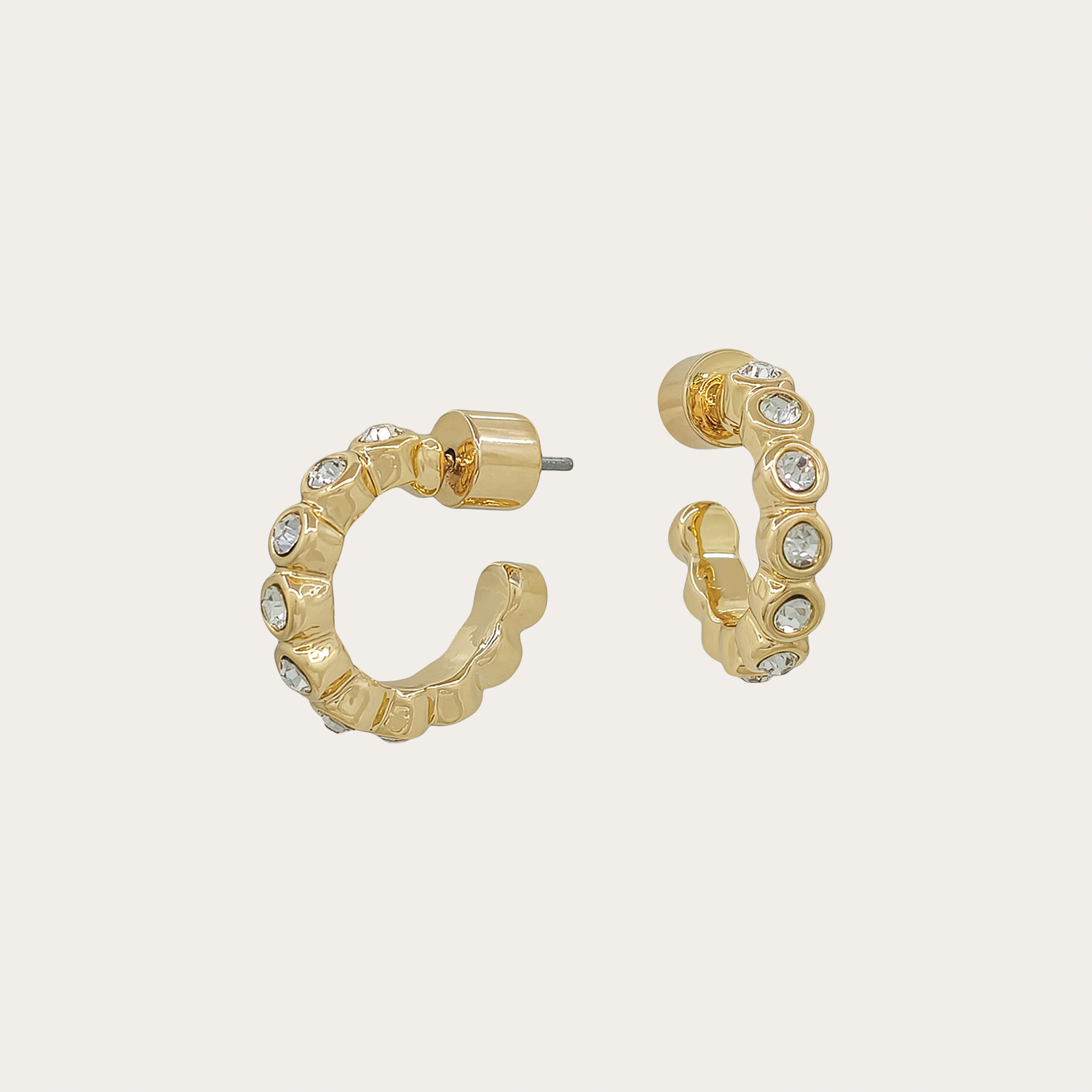 Crystal Pavé Hoop Earrings