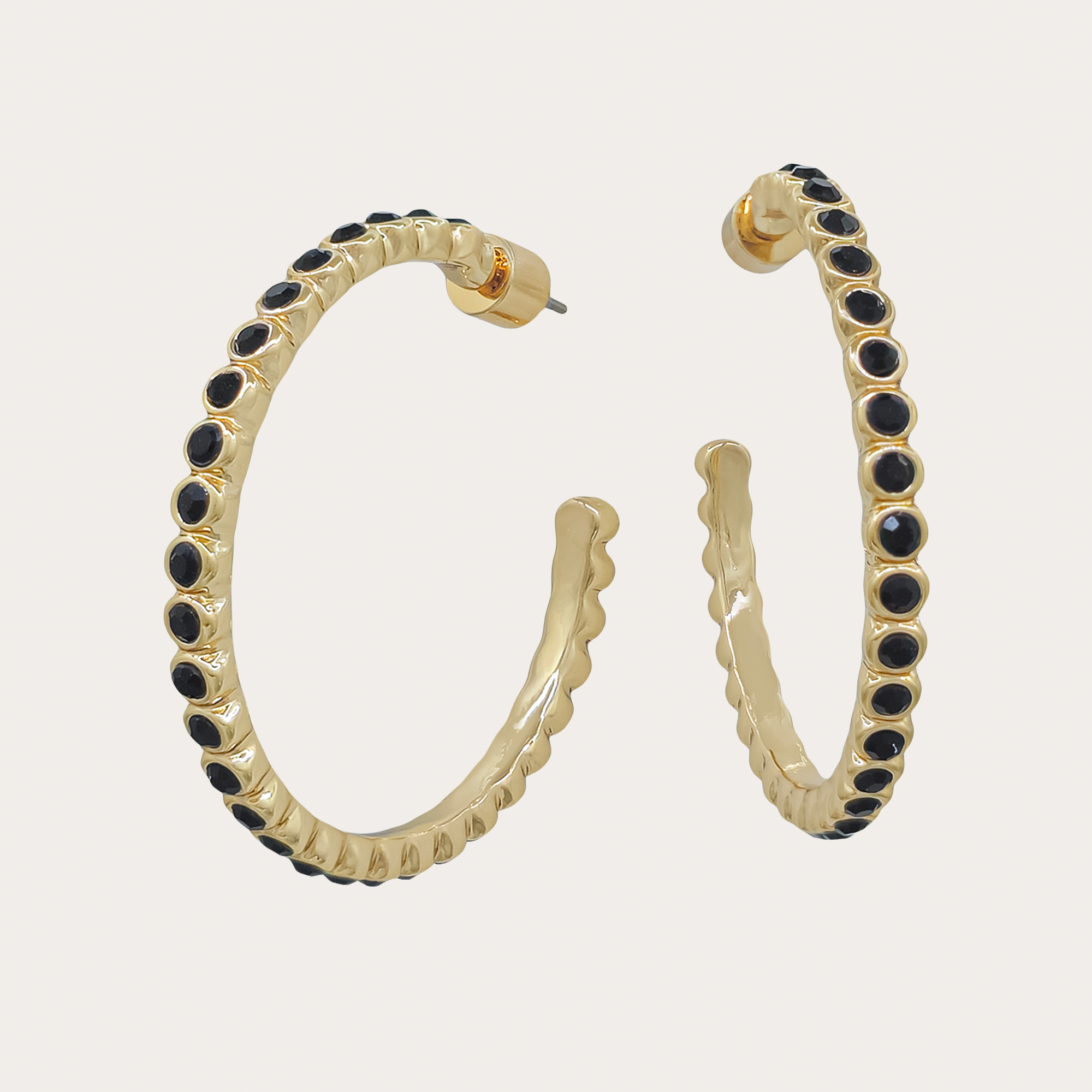 Crystal Pavé Hoop Earrings
