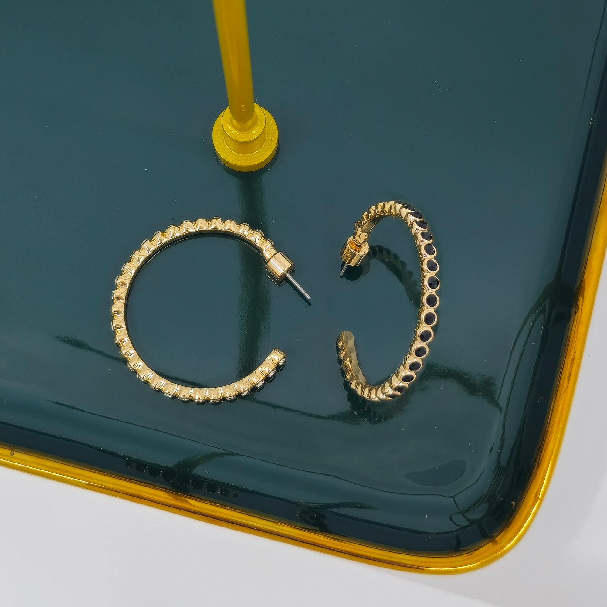 Crystal Pavé Hoop Earrings