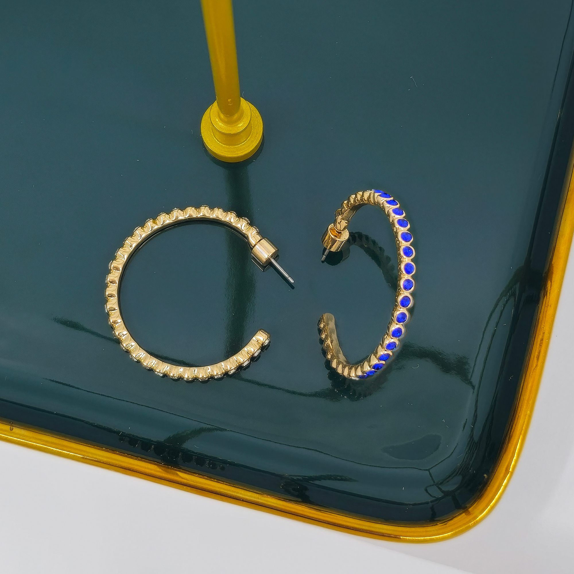 Crystal Pavé Hoop Earrings