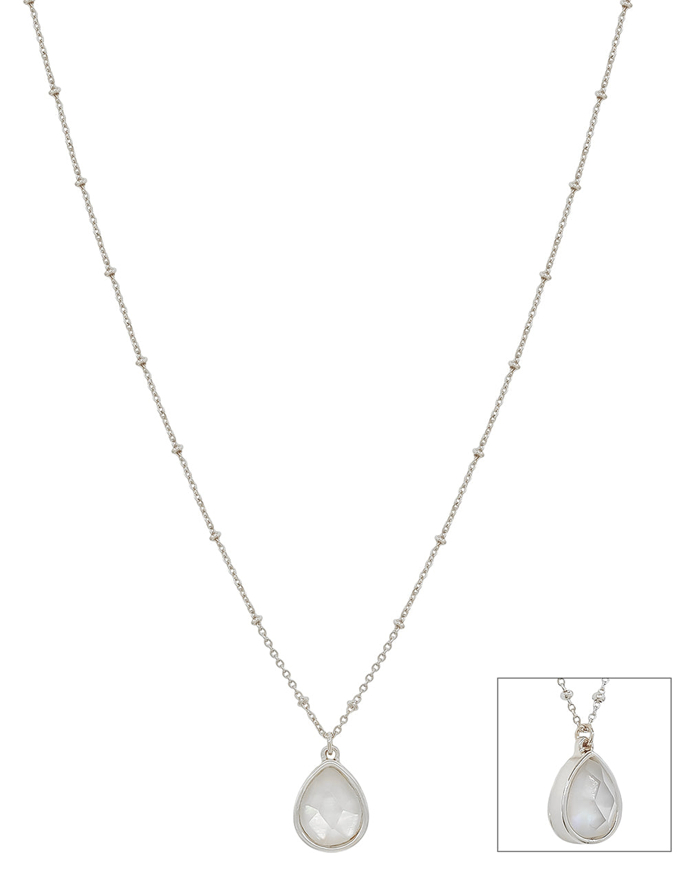 Teardrop Opal Pendant Necklace