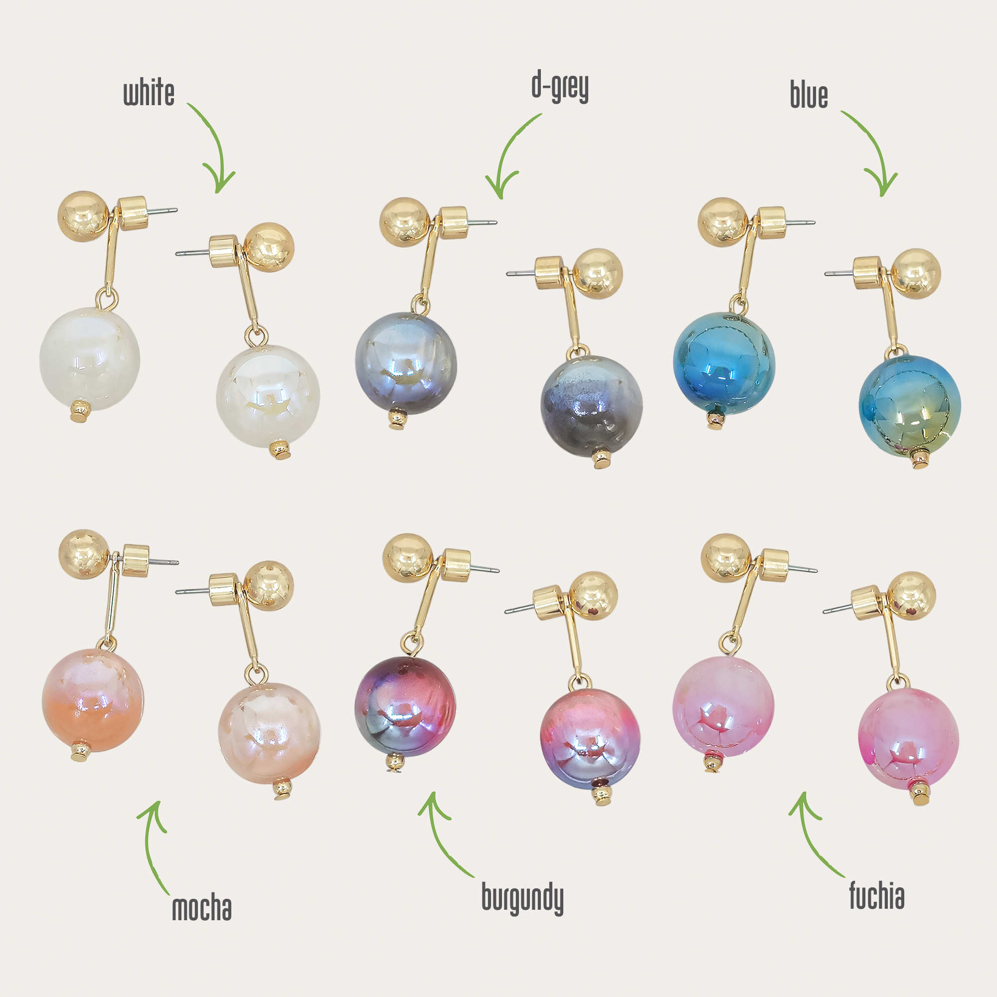 Candy Bead Drop Earrings