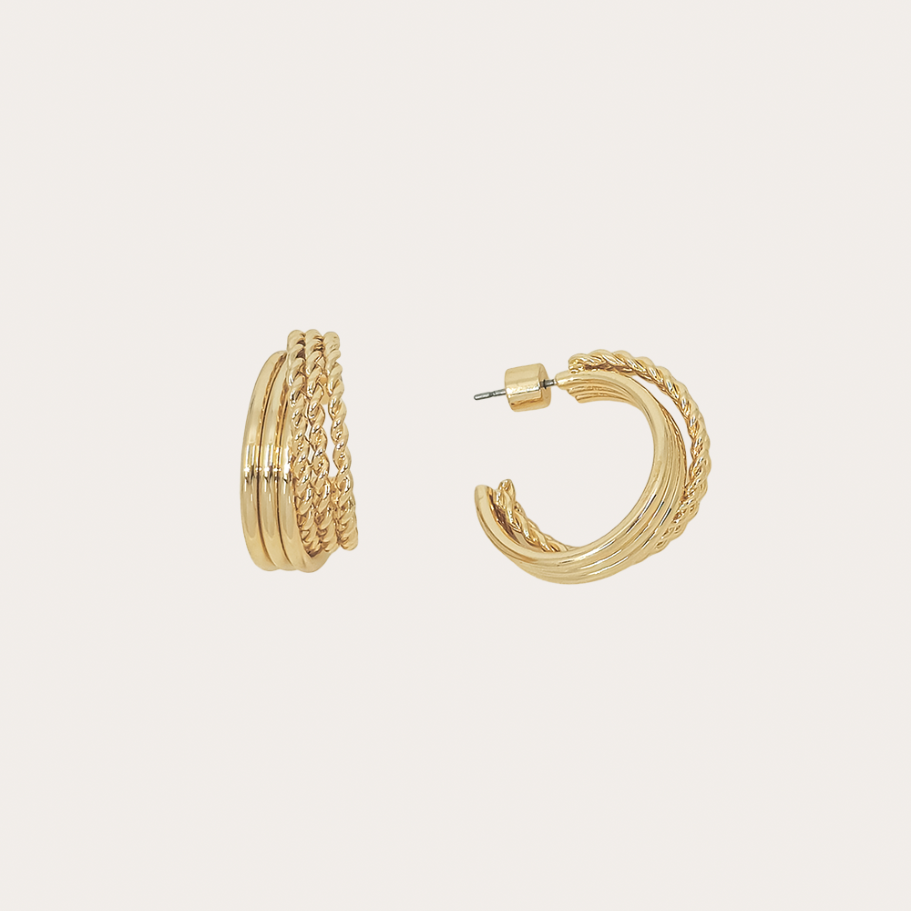Textured Hoop Earrings