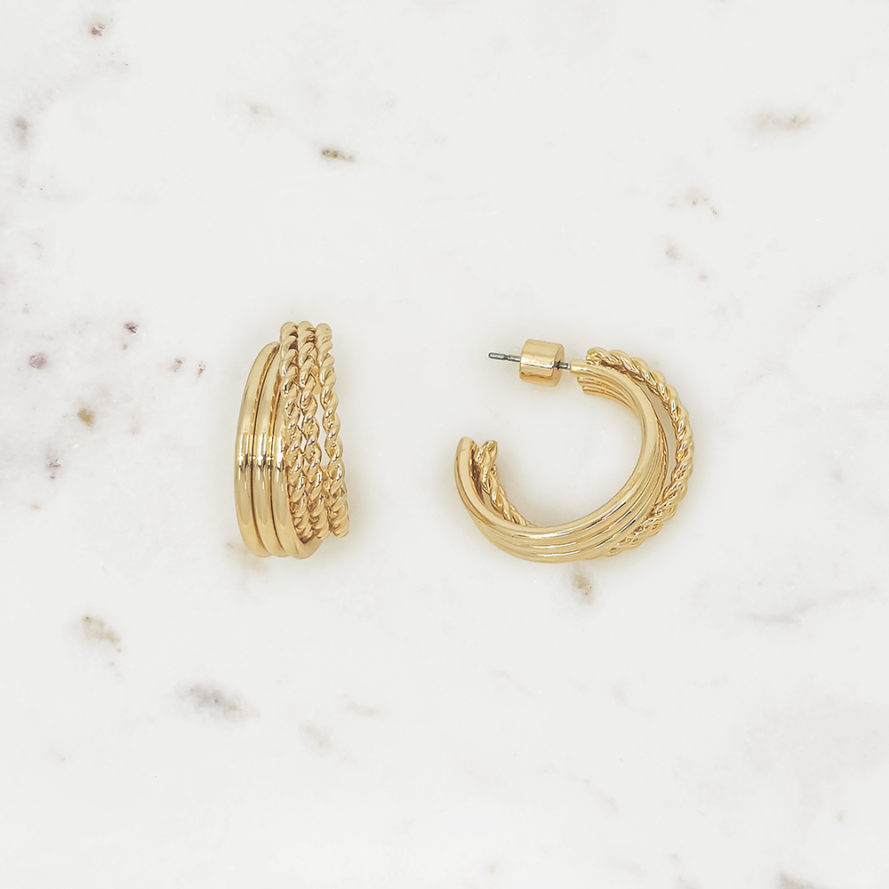 Textured Hoop Earrings