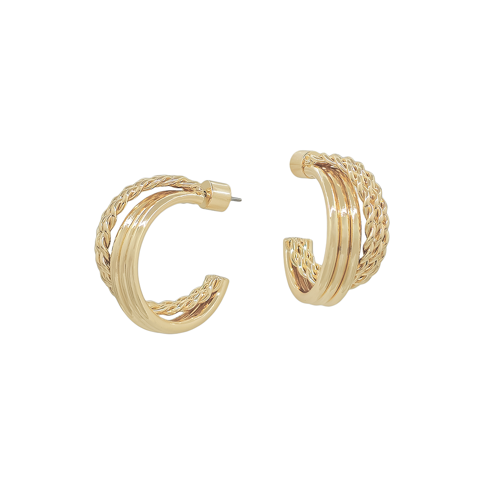 Textured Hoop Earrings