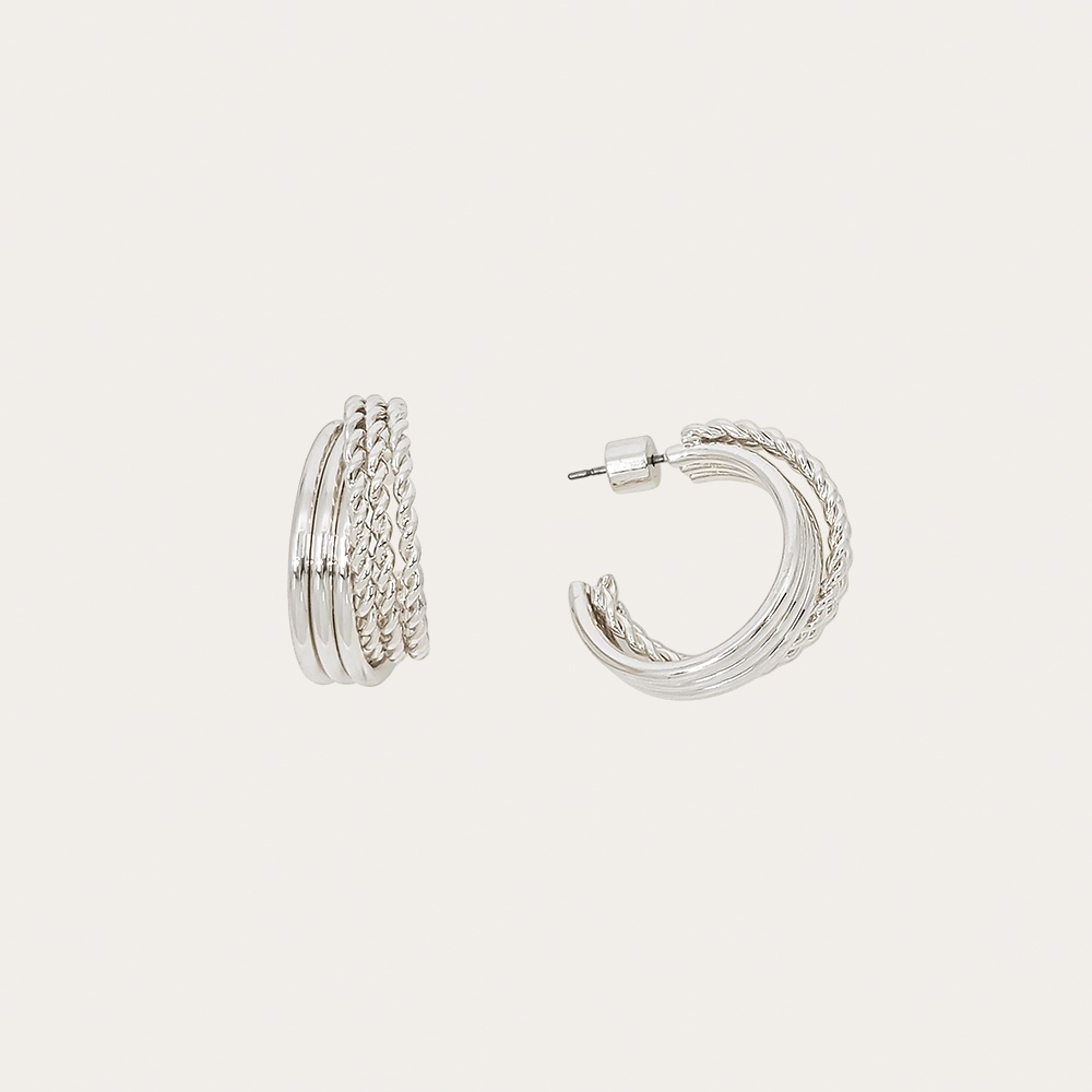 Textured Hoop Earrings