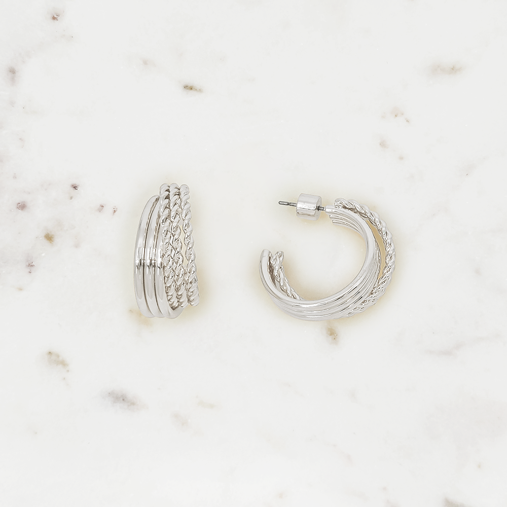 Textured Hoop Earrings