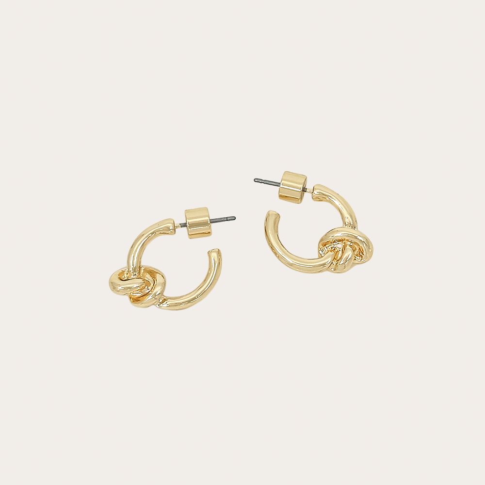 Knot Hoop Earrings