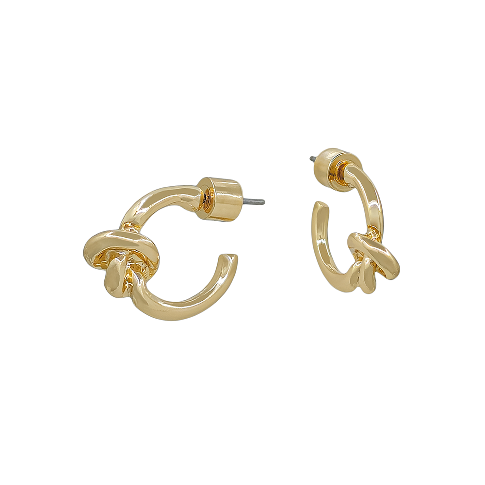 Knot Hoop Earrings