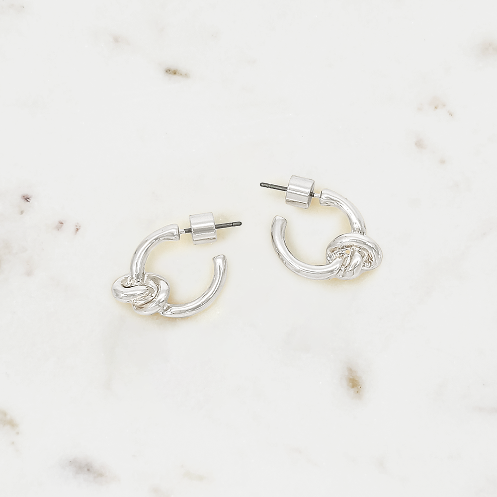 Knot Hoop Earrings