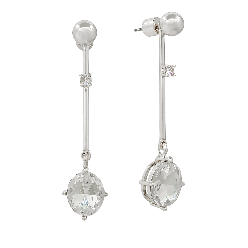 Crystal Drop Bar Earrings
