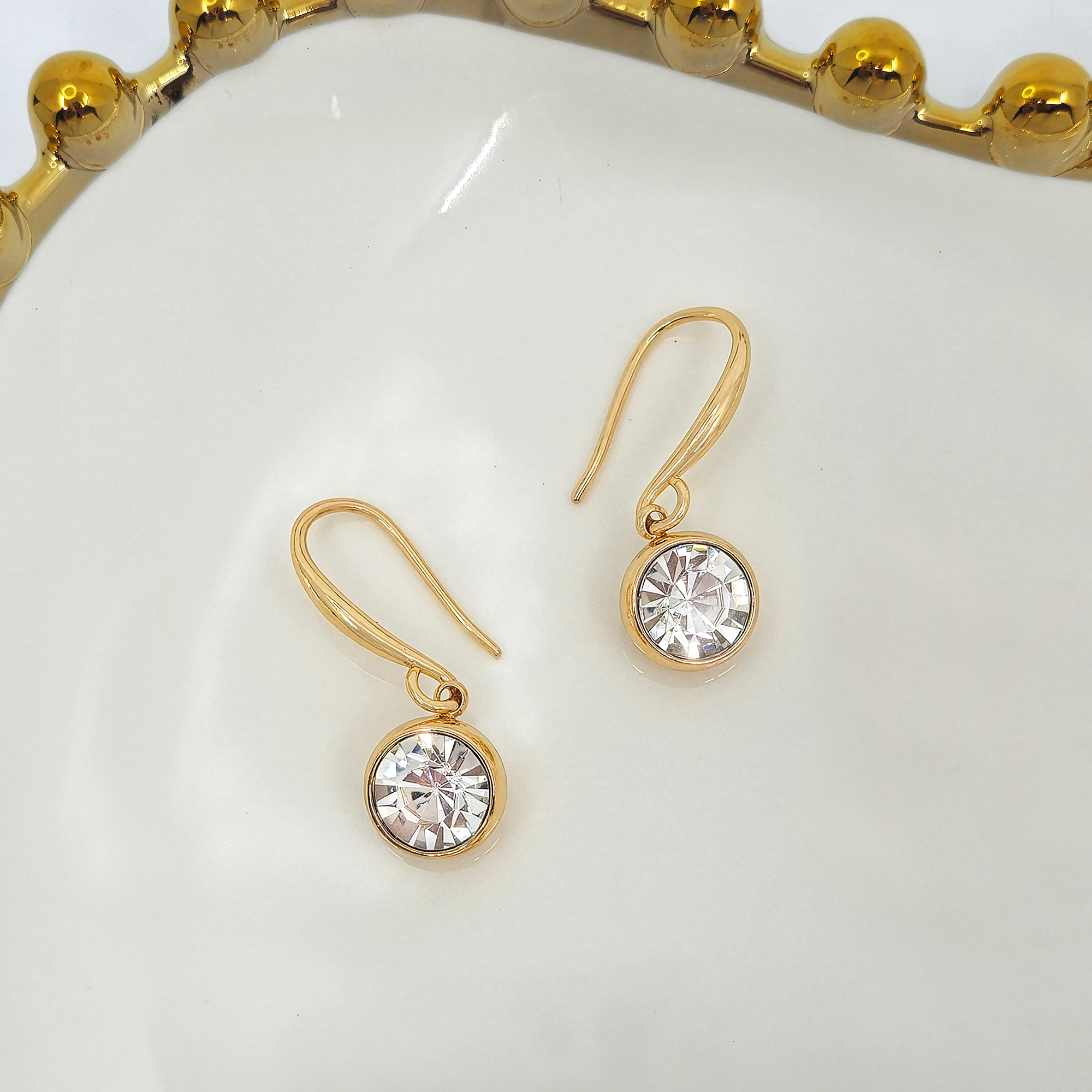 Crystal Drop Hook Earrings