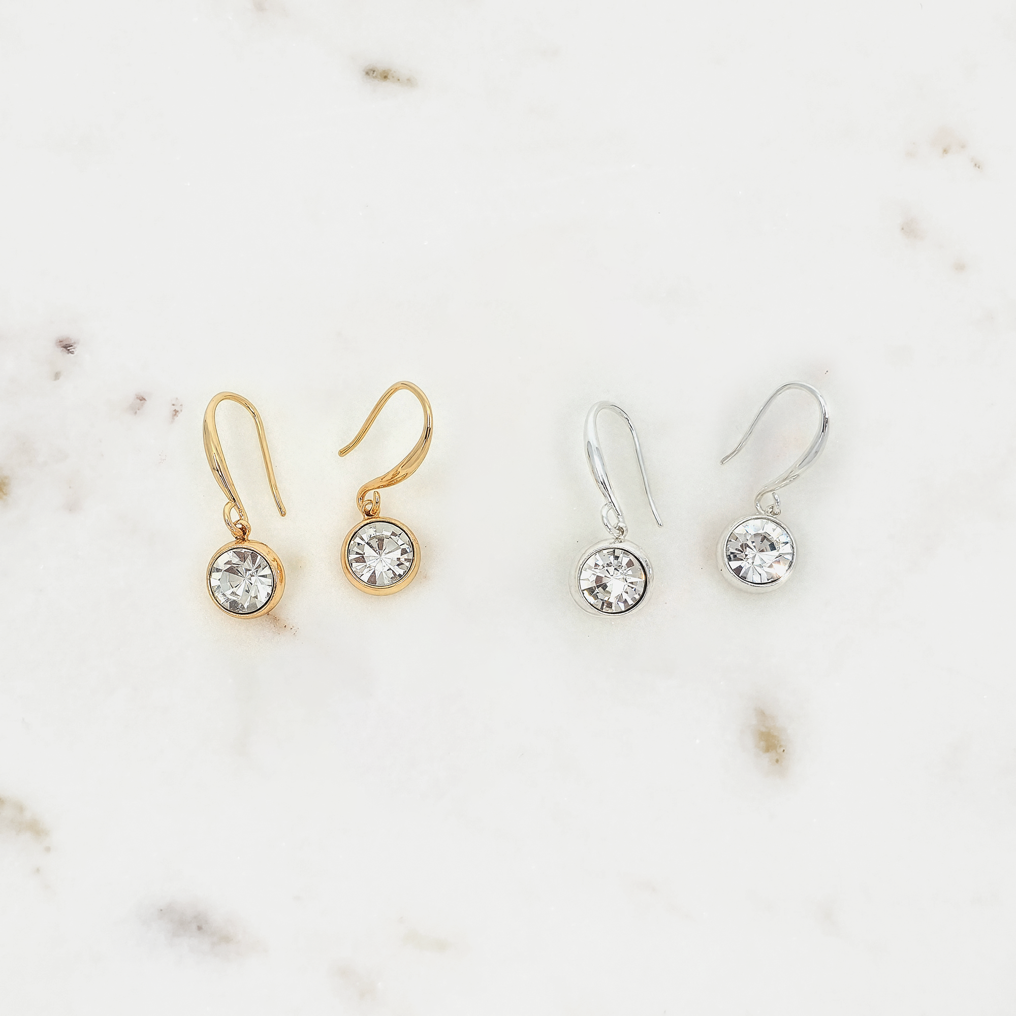 Crystal Drop Hook Earrings