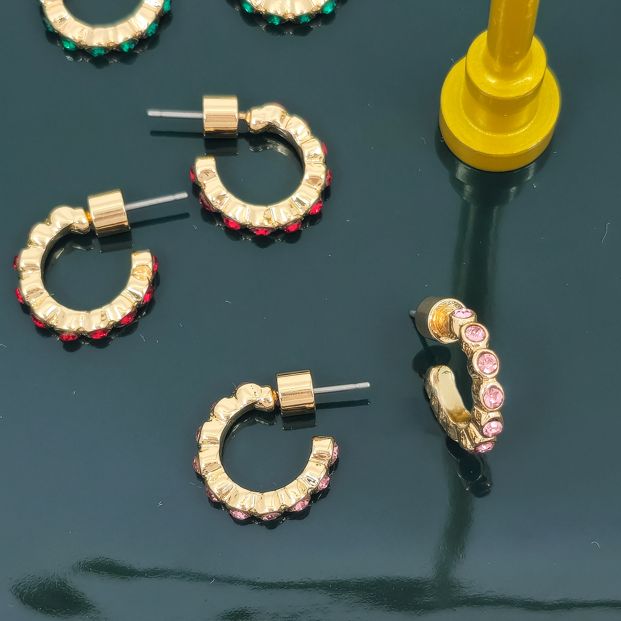 Crystal Pavé Hoop Earrings