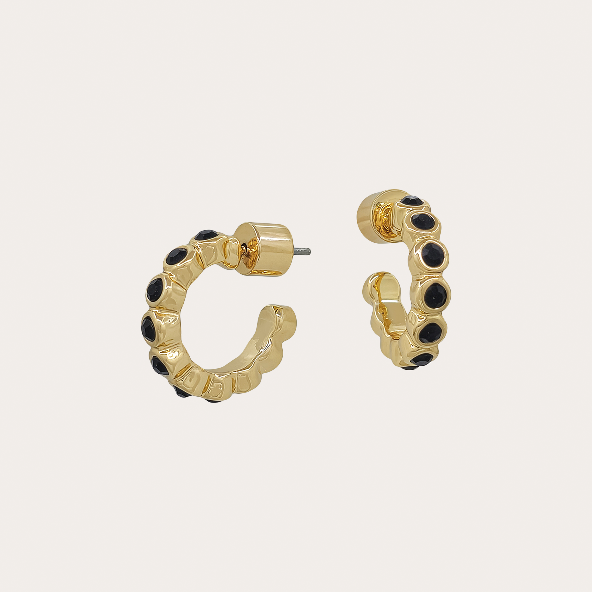 Crystal Pavé Hoop Earrings