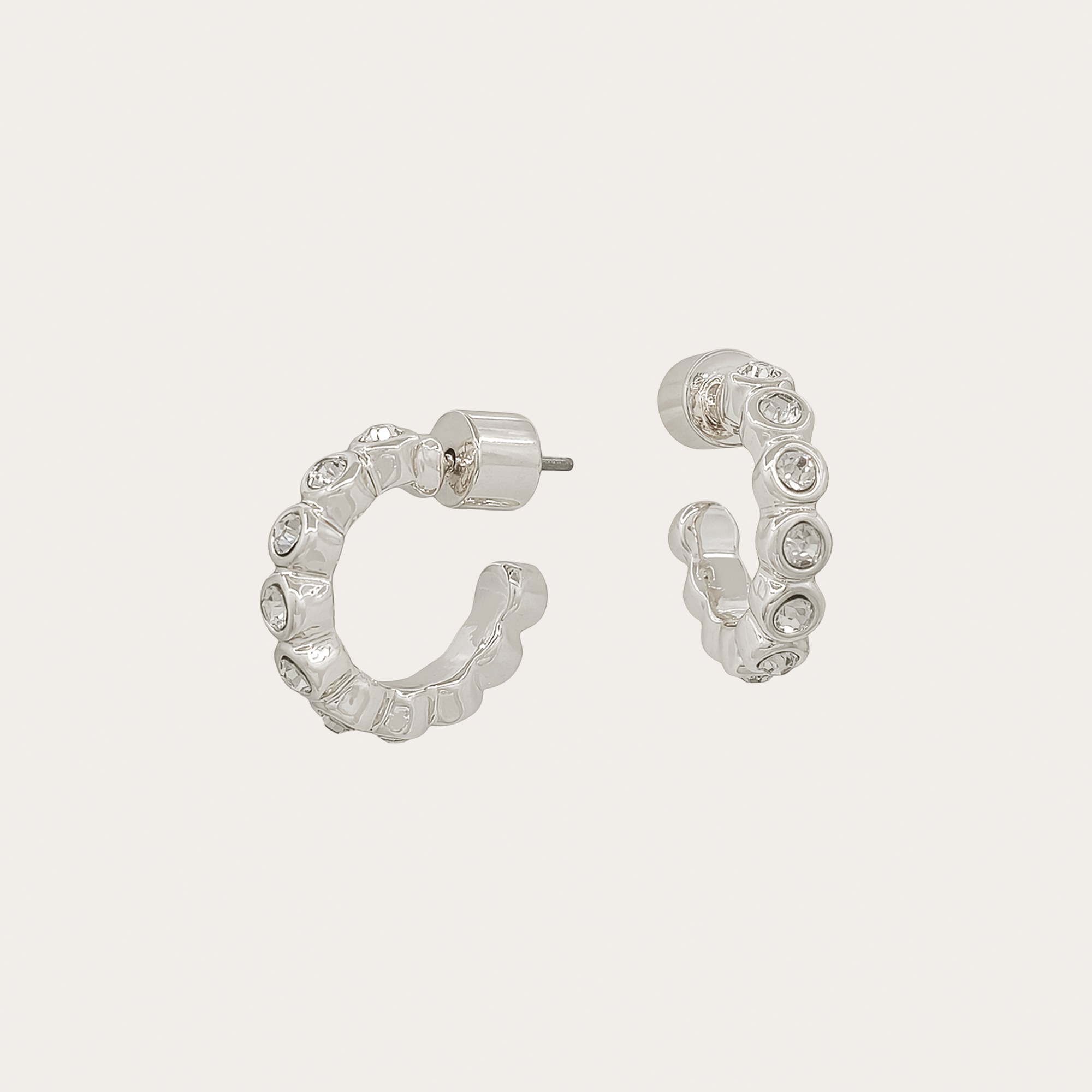 Crystal Pavé Hoop Earrings