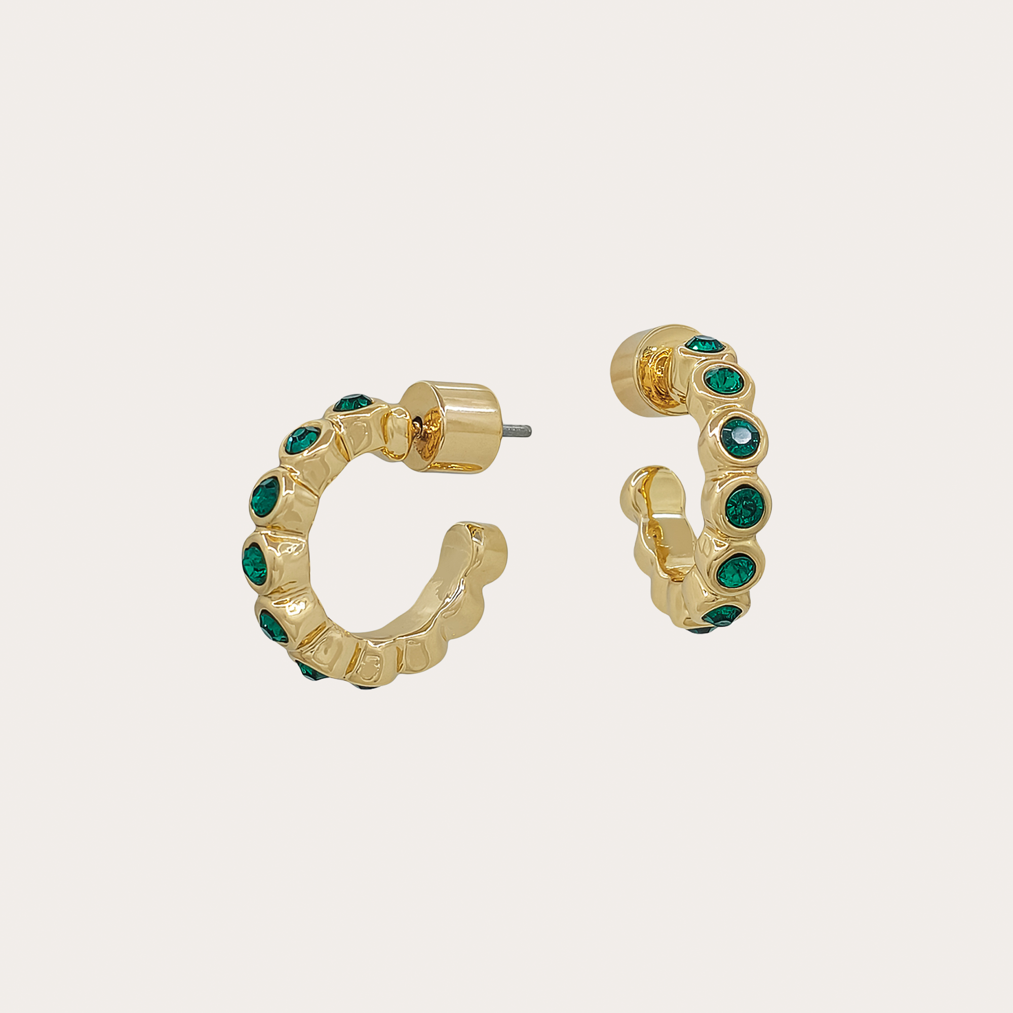 Crystal Pavé Hoop Earrings