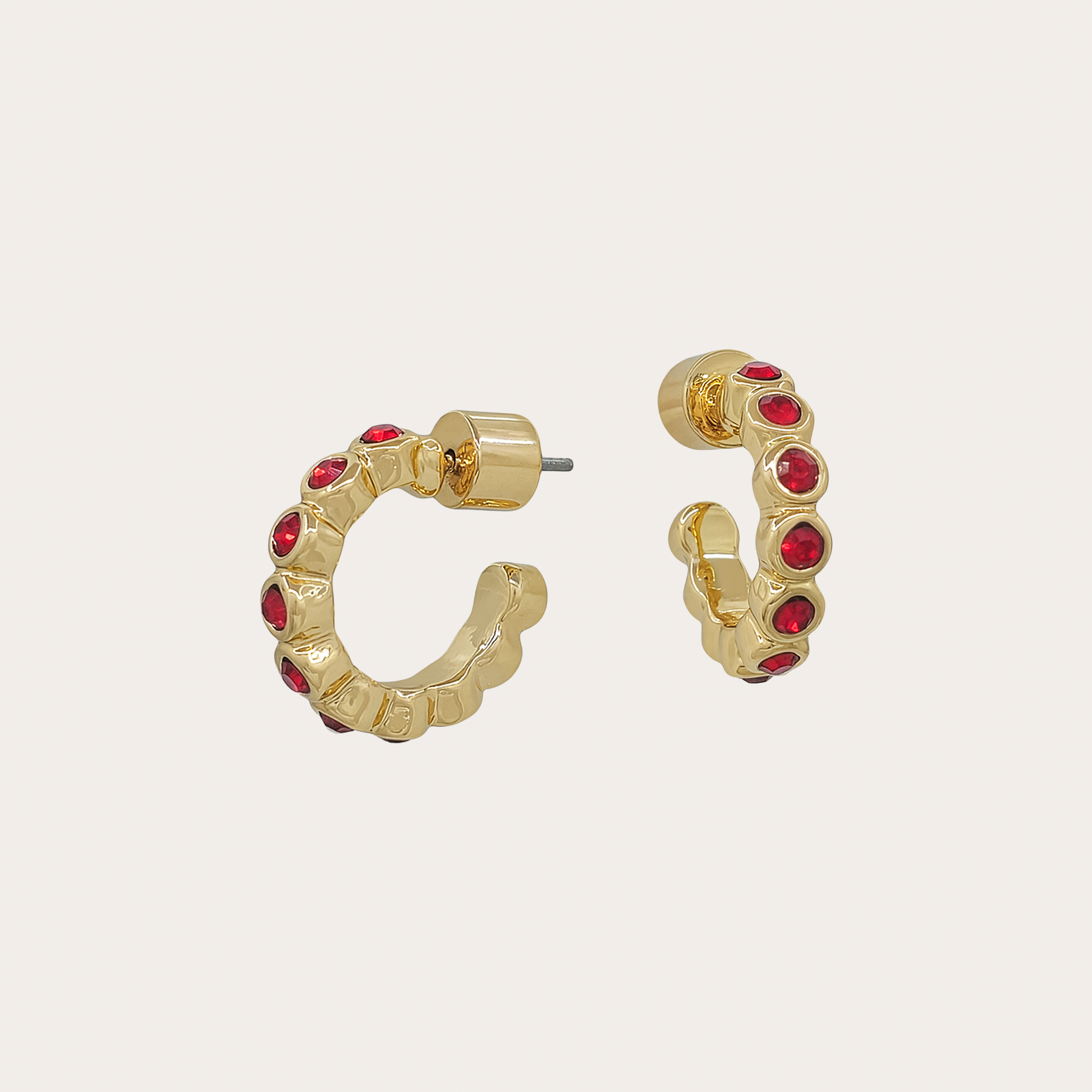Crystal Pavé Hoop Earrings