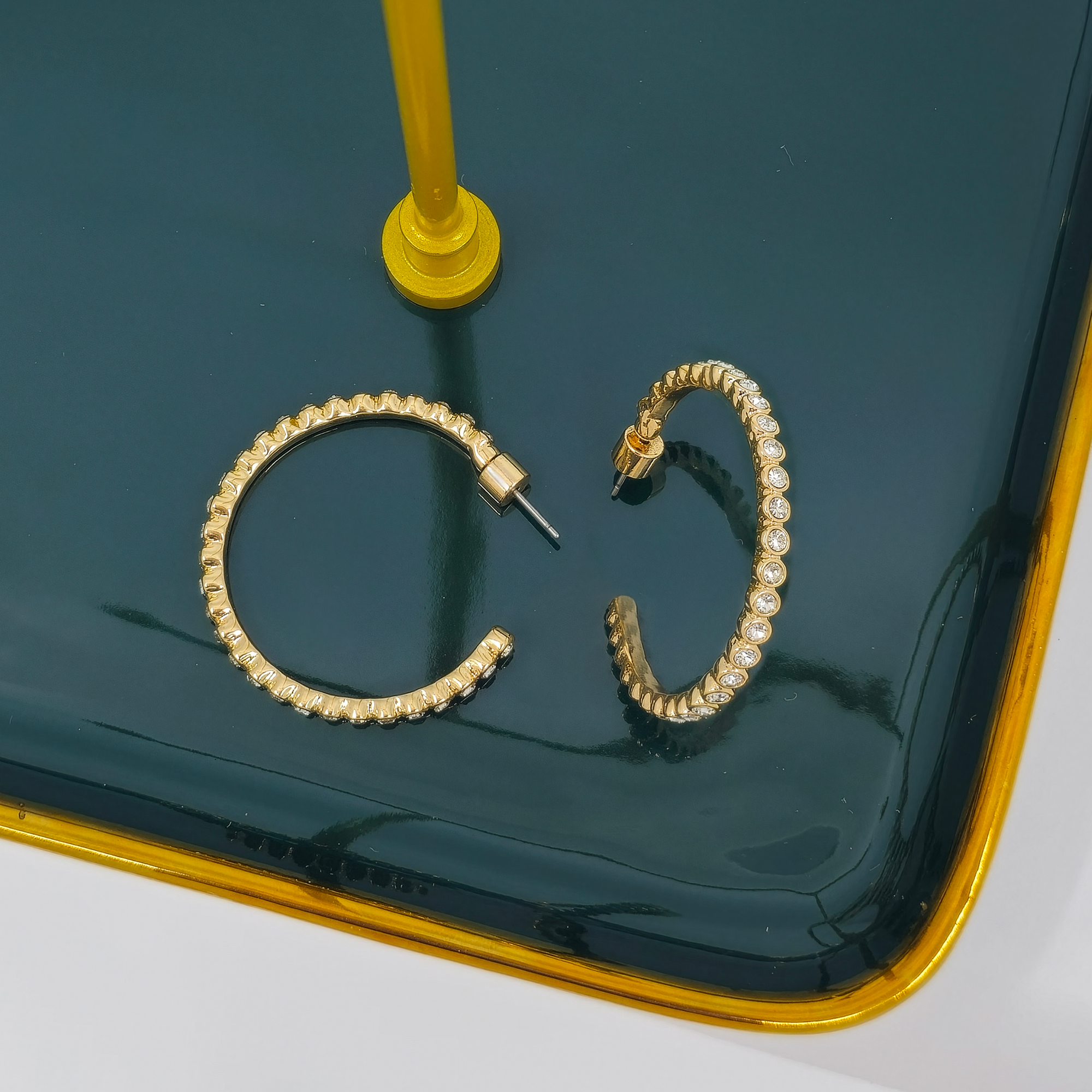 Crystal Pavé Hoop Earrings