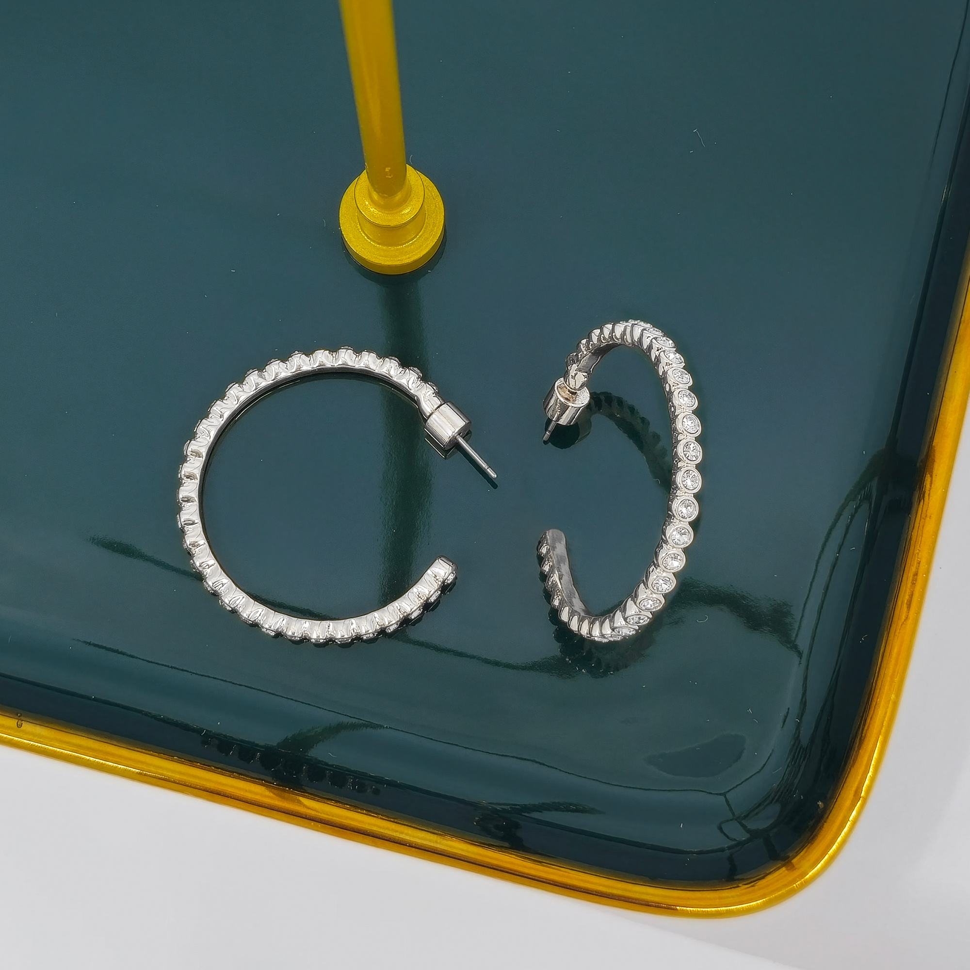 Crystal Pavé Hoop Earrings