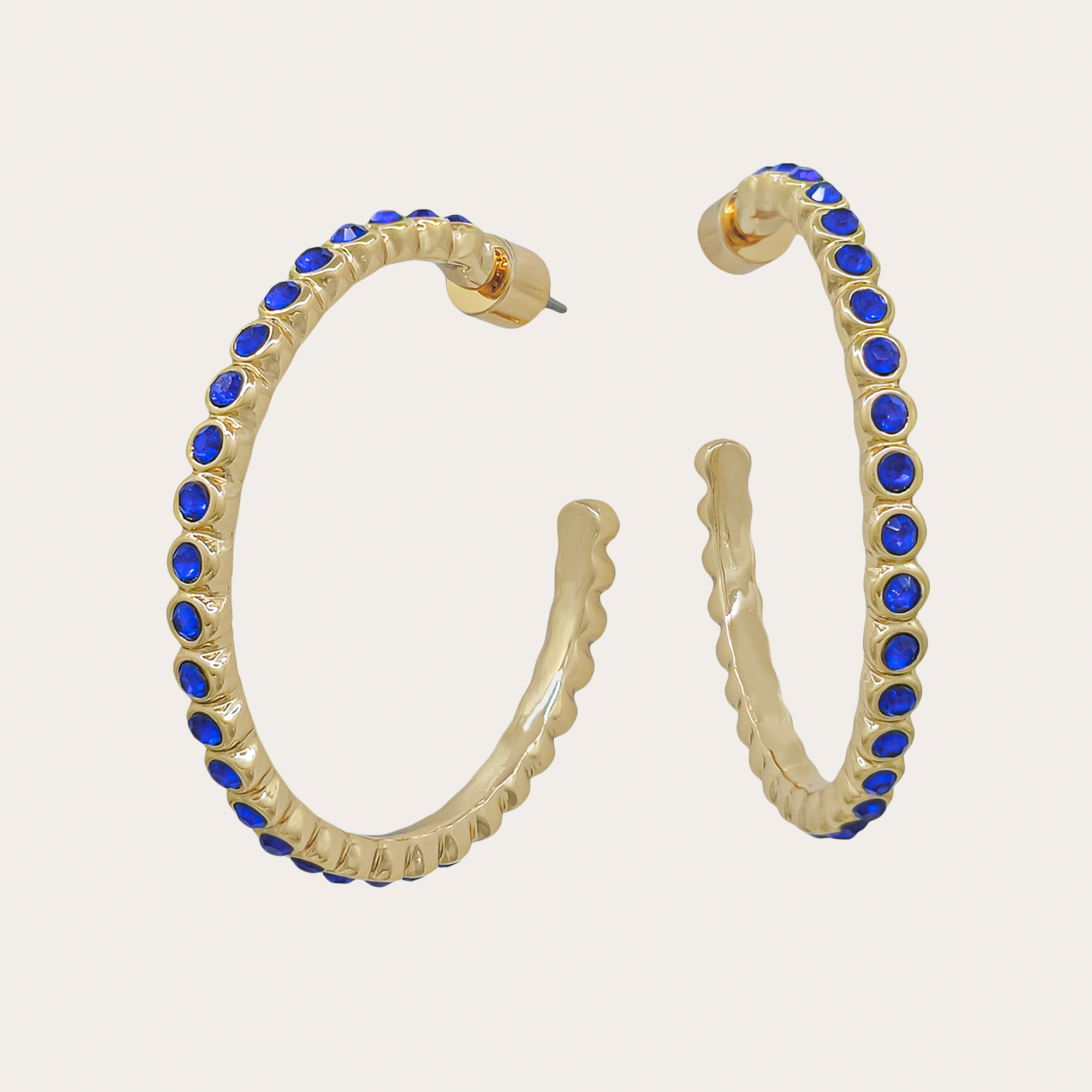 Crystal Pavé Hoop Earrings