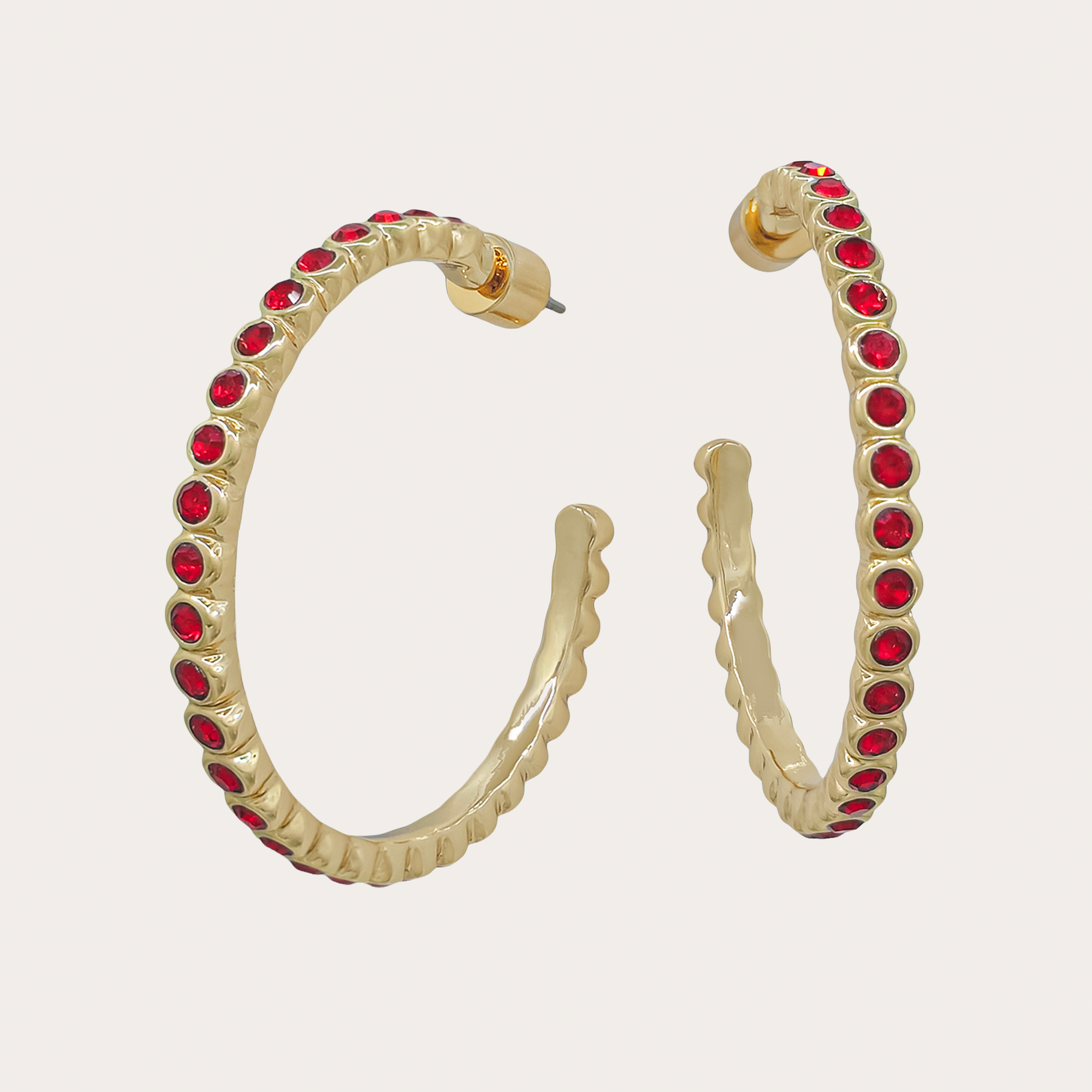 Crystal Pavé Hoop Earrings