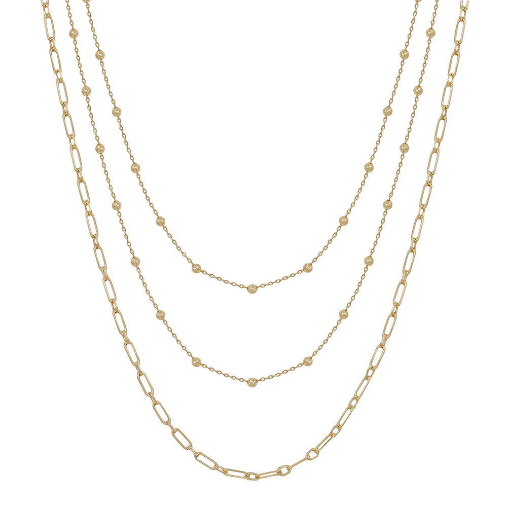 Multi-Layered Gold Chain Necklace