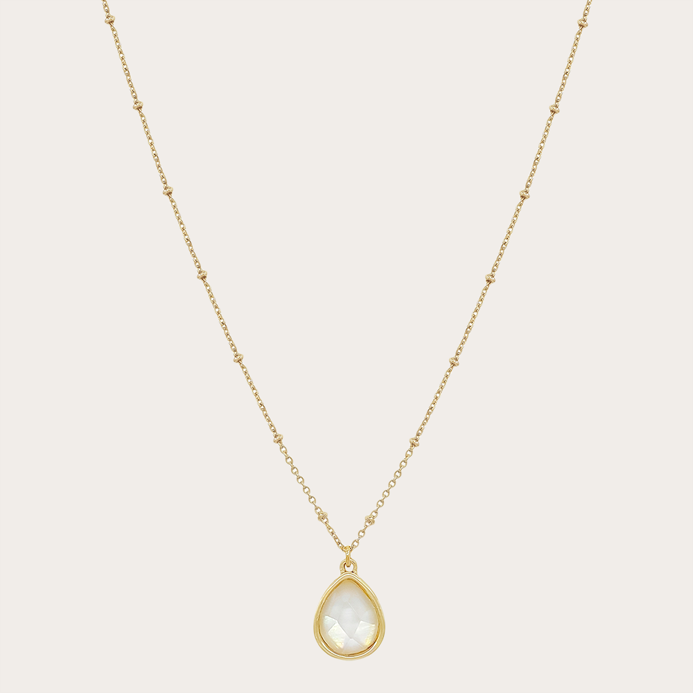 Teardrop Opal Pendant Necklace