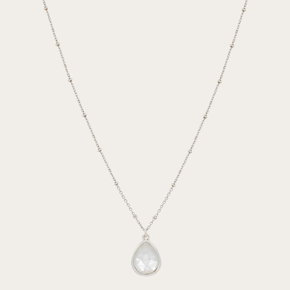 Teardrop Opal Pendant Necklace